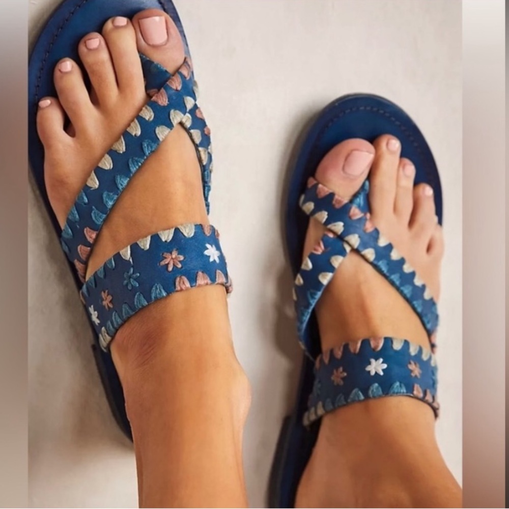 Free People Bella Caia Crochet Sandals